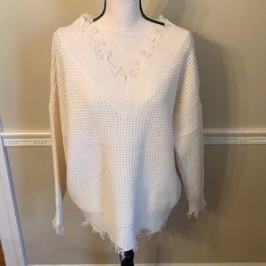 Cream Zenana Sweater. Size M. NWOT